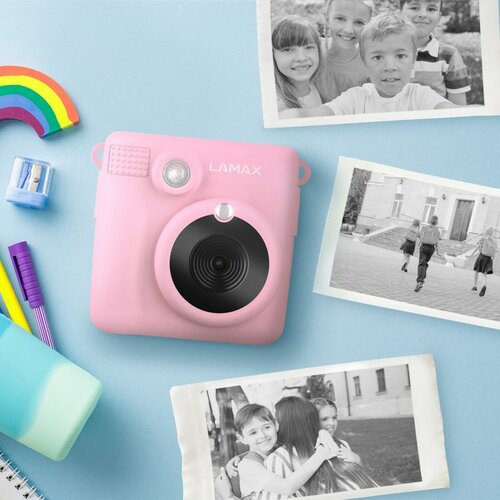LAMAX InstaKid1 aparat fotograficzny dla dzieci,różowy