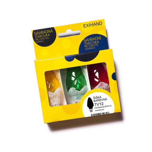 Žarnice Blister pakiranje Barvita borova storžka,3 kos, 20V/0,1A
