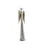 Sfeşnic de Crăciun Înger cu flaut, argintiu, 39 cm