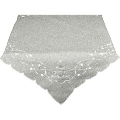 Obrus świąteczny Choinka szary, 40 x 140 cm