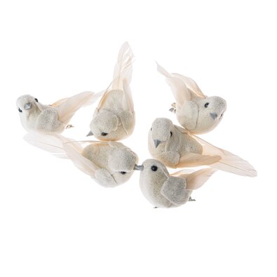 Set de păsări cu clemă, 8,5 cm, 6 bucăți