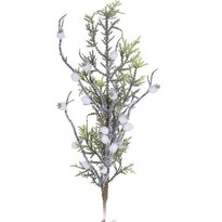 Vánoční větvička s bílými bobulemi Sofia, 60 cm Vánoční větvička s bílými bobulemi Sofia, 60 cm
