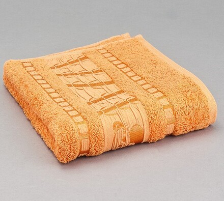 Sada 2 ks bambusových ručníků, oranžová, oranžová, 50 x 90 cm