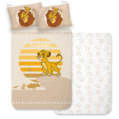 Detské obliečky do postieľky Leví Kráľ Malý Simba, 100 x 135 cm, 40 x 60 cm