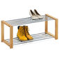 Schuhregal 2 Etagen, natürlich, 80 x 30 x 32 cm