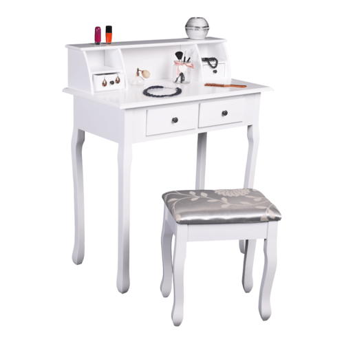 Măsuță decorativă cu scaun RODES NEW, albă