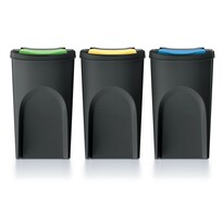 Pojemnik na odpady segregowane Sortibox 35 l, 3 szt., czarny