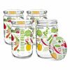 Orion Set of preserving jars with lids Fruit 0.66l, 4 pcs
