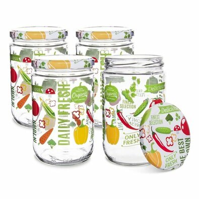 Orion Set of preserving jars with lids Fruit 0.66l, 4 pcs