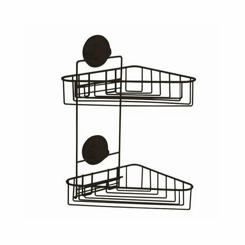 Compactor dupla sarokpolc fürdőszobába Bestlock Black, 23,5 x 22 x 36 cm akciós termékkép 1
