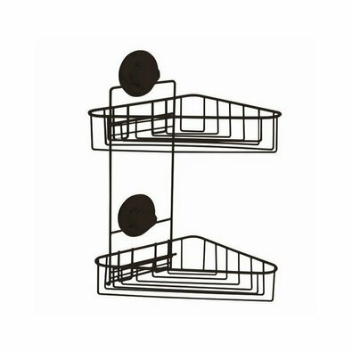Compactor Doppel-Eckregal für Badezimmer Bestlock Black, 23,5 x 22 x 36 cm