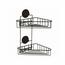 Compactor Doppel-Eckregal für Badezimmer Bestlock Black, 23,5 x 22 x 36 cm