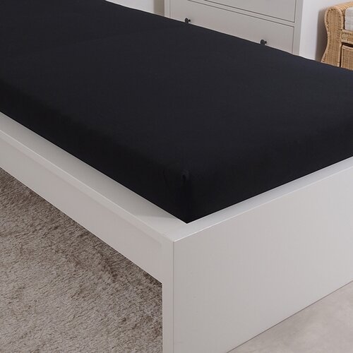 Cearșaf de pat 4Home Mako jersey negru, 180 x 200 cm
