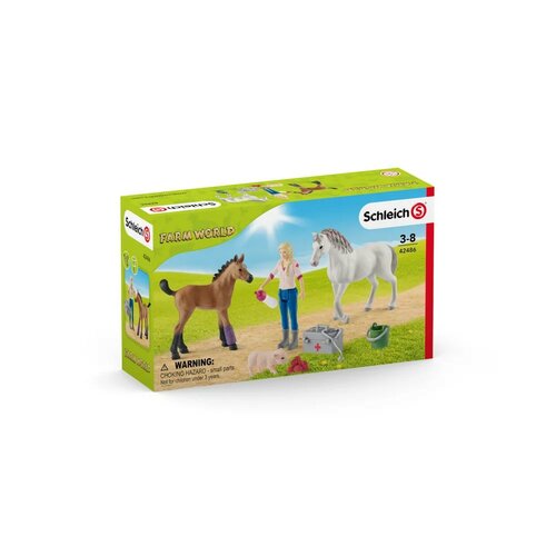 Schleich 42486 Виїзний лікар з кобилою та лошам