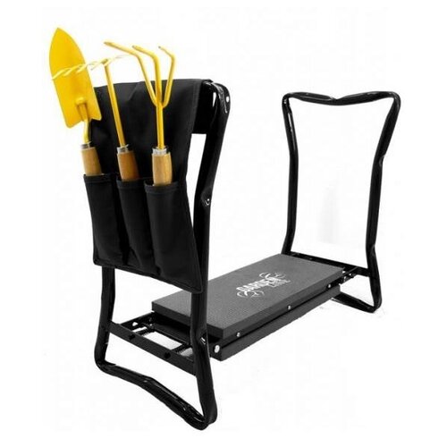 Aldotrade Klekátko-sedátko vrtno, črno, 5 9 x 27,5x 49cm