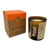Organska kadilna sveča Mandarin &amp; Bay Leaf 200g v steklenem kozarcu z zlato folijo