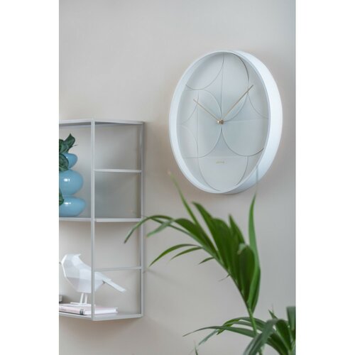 Karlsson 5948WH designové nástěnné hodiny 40 cm, bílá