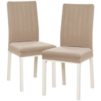 4Home Pokrowiec elastyczny na krzesło Magic clean beżowy, 45 - 50 cm, kopmplet 2 szt.