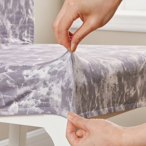4Home Spannbezug für Stuhl Marble 45 - 50 cm, Set 2 Stück