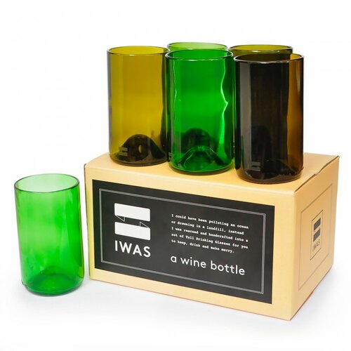 6dílná sada vysokých skleniček na pití OLIVE, 400 ml