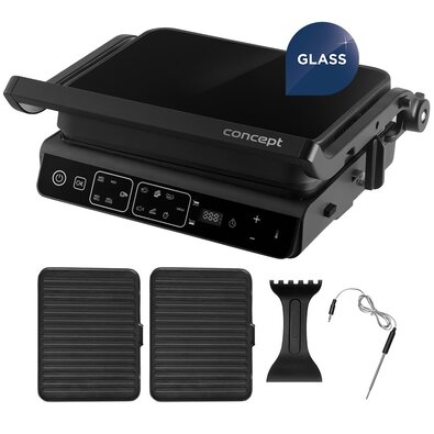 Kontaktný gril Concept GE3600 s teplotnou sondouSklo
