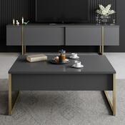 Luxe Anthracite and Gold dohányzóasztal