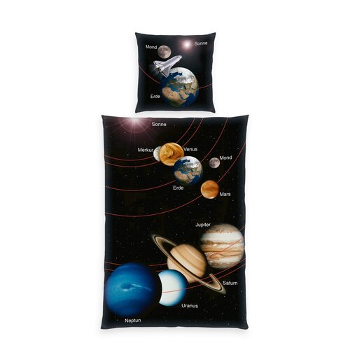 Bombažna posteljnina Space, 135 x 200 cm, 80 x 80cm