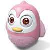 Hojdacia hračka Baby Mix Penguin ružová, 14 cm