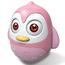 Hojdacia hračka Baby Mix Penguin ružová, 14 cm