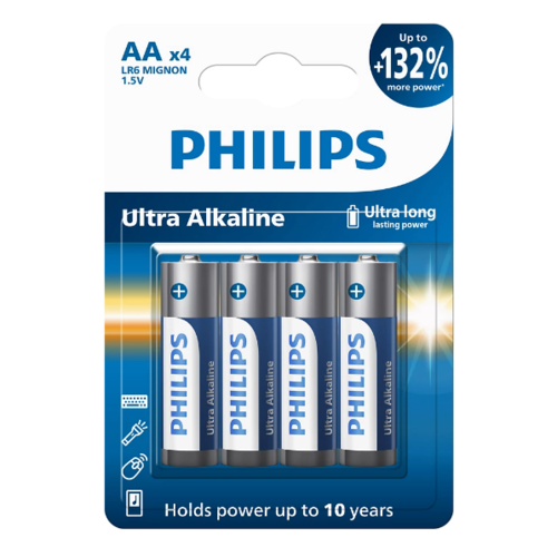 Philips AA 1,5 V Ultra Alkaline elem, 4 db