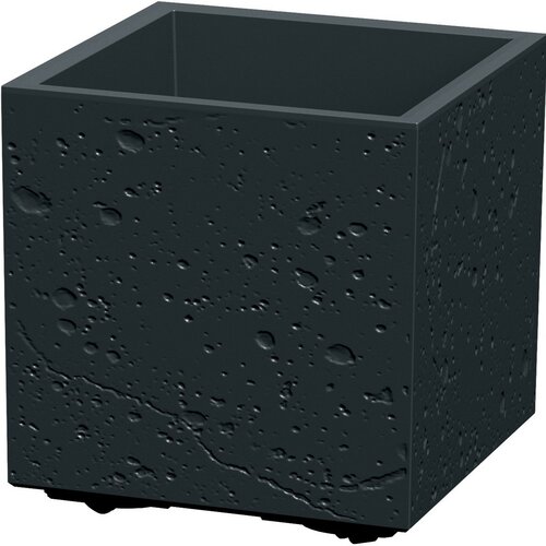 Ghiveci de flori SIERRA SQUARE BETON EFFECT 28,8cm , negru