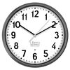 LAVVU Sivé hodiny Accurate Metallic Silver riadené rádiovým signálom, pr. 30 cm