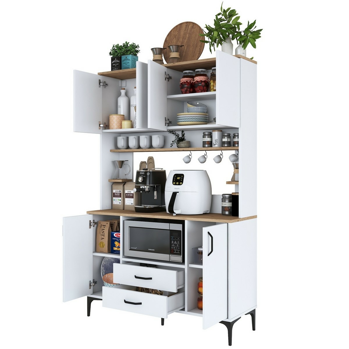 Skriňa Jedy Walnut and White