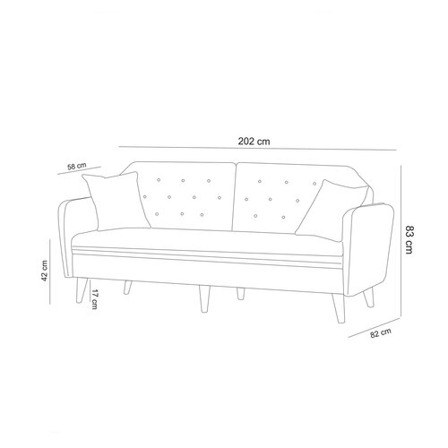 Sofa rozkładana Terra Grey