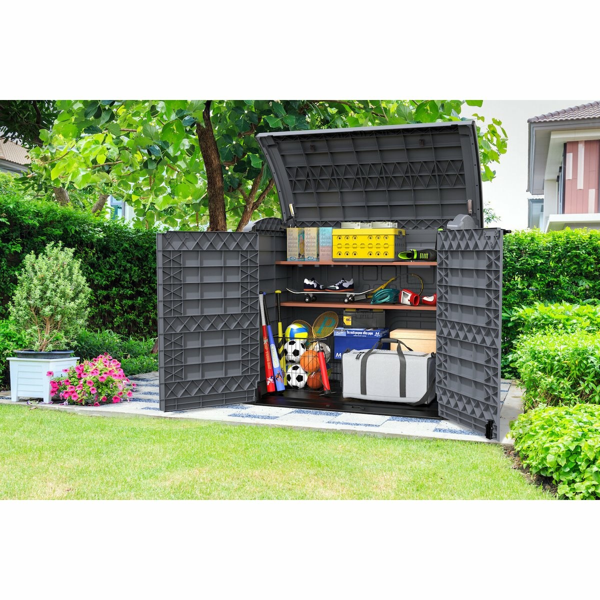 Duramax Plastový úložný box StoreAway šedá, 1200 l - thumb (4)