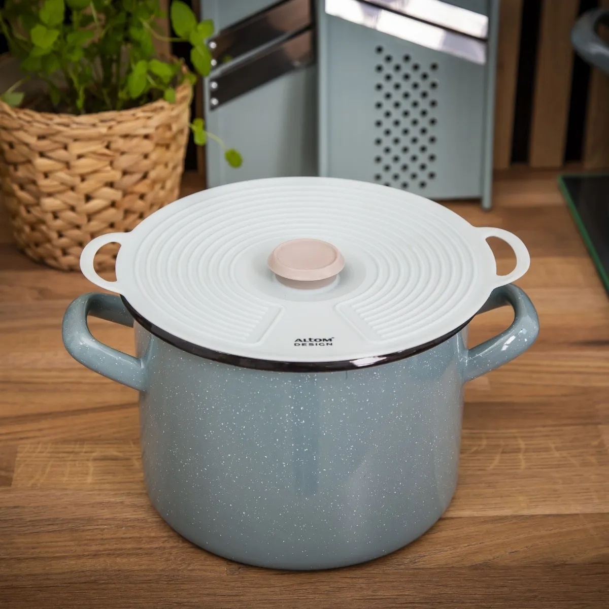 Altom Szilikon fedő, zsálya, átmérő 28 cm, 28 cm átmérőjű termék 2. képe
