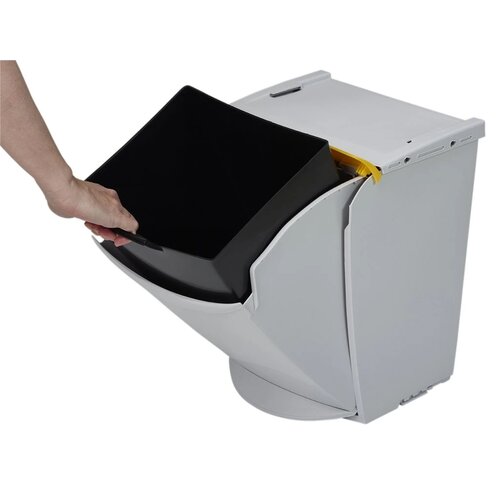 Coș de gunoi Denox Ekosystem pentru deșeurisortate 25 l, galben - plastic