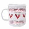 Božični keramični lonček Christmas heart I bel,710 ml