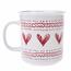 Božični keramični lonček Christmas heart I bel,710 ml