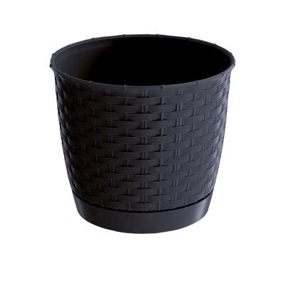 Plastični cvetlični lonec Ratolla Round antracit,premer 19 cm
