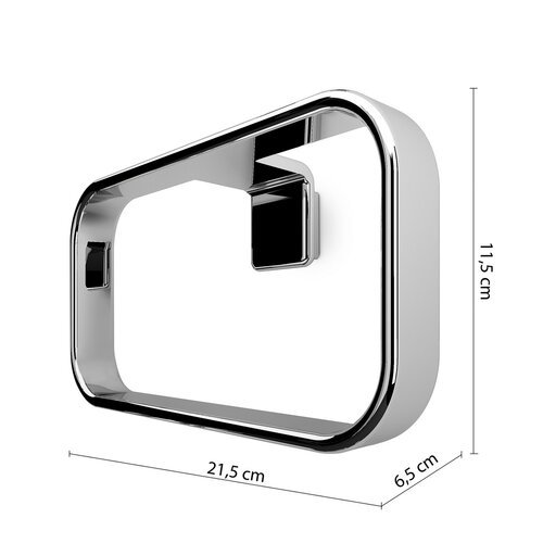 Suport pentru prosoape GEDY A97013 Il Giglio 21,5x 11,5 cm, crom