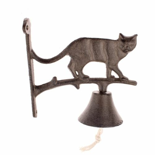 Dzwonek żeliwny do zawieszenia Kotek, 18 x 18 x 7,5 cm