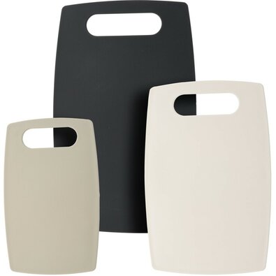 Set placă de tăiat EH 3 buc, negru + crem + bej