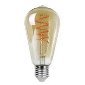Rabalux Dekoratívny LED filament žiarovka s točeným vl., jantárová, E27, ST64, 4 W, 300lm