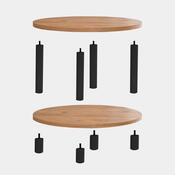 Couchtisch Roby Atlantic Pine and Black
