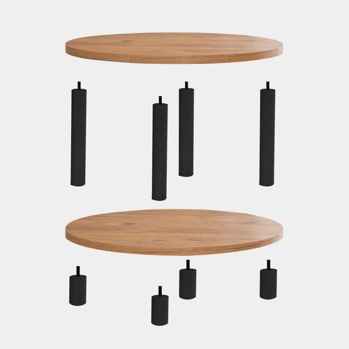 Couchtisch Roby Atlantic Pine and Black