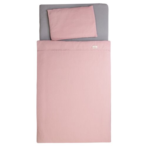 Pościel bawełniana do łóżeczka różowy, 100 x 135 cm, 40 x 60 cm