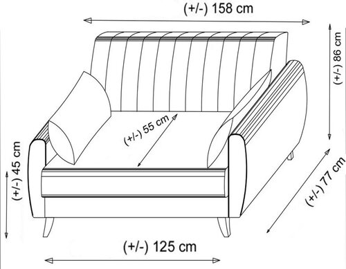 Sofa Alkon Dark Grey