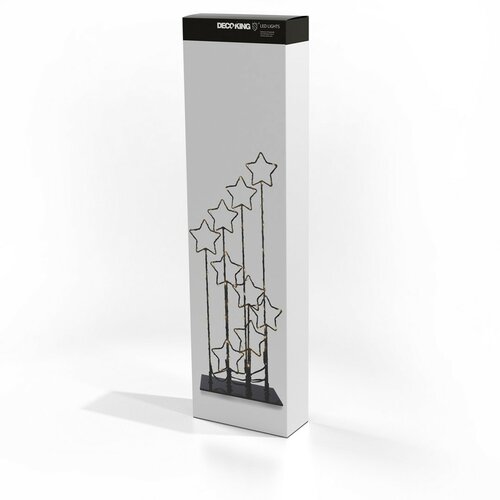 DecoKing Karácsonyi LED dekoráció csillagokkal, 16cm