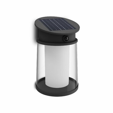Philips Juda UltraEfficient solární LED svítidlo se senzorem černá, 3,2 W, 500 lm, 2700 K